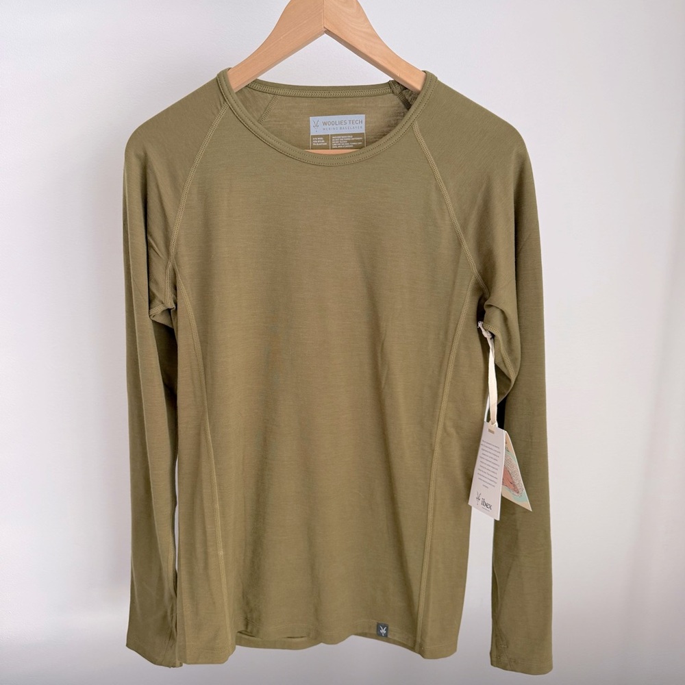 IBEX Men's Merino Baselayer, Woolies Tech, Tan, Size Small